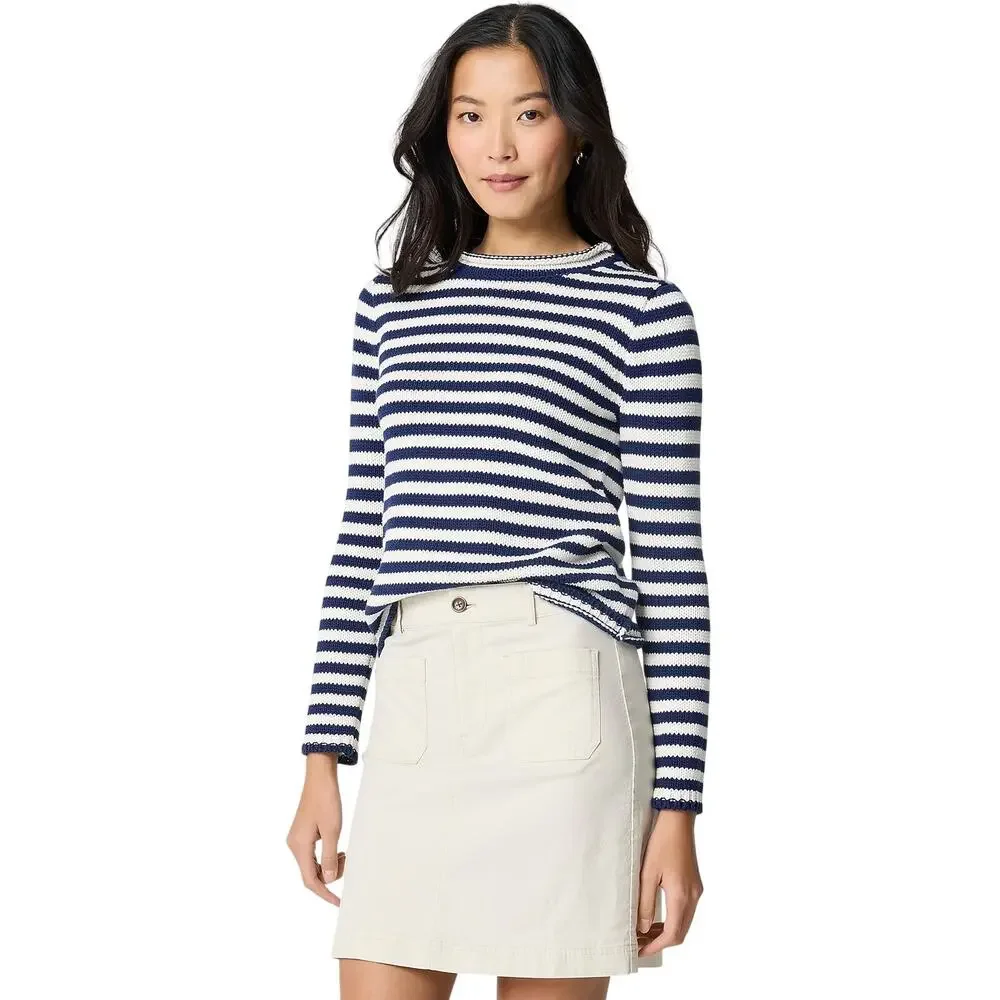 J.Crew Navy Mini Skirt Patch Pocket Cotton Linen A-Line Size 2 - Picture 5 of 7